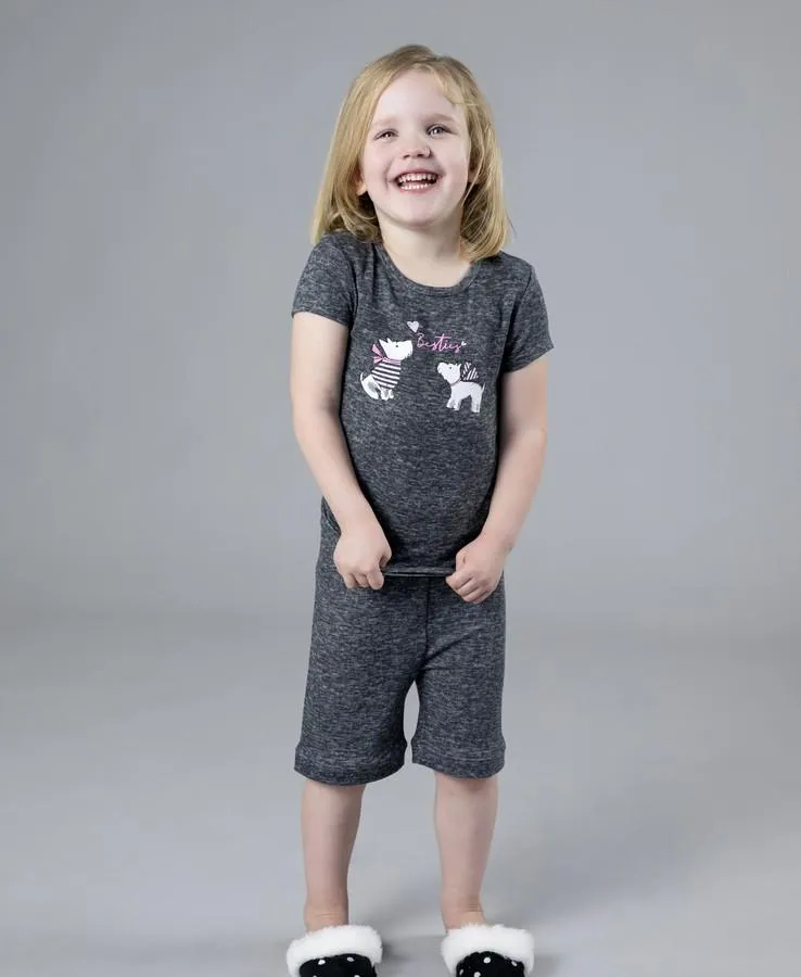 Girls "Besties" Scottie Dog Short PJ Set