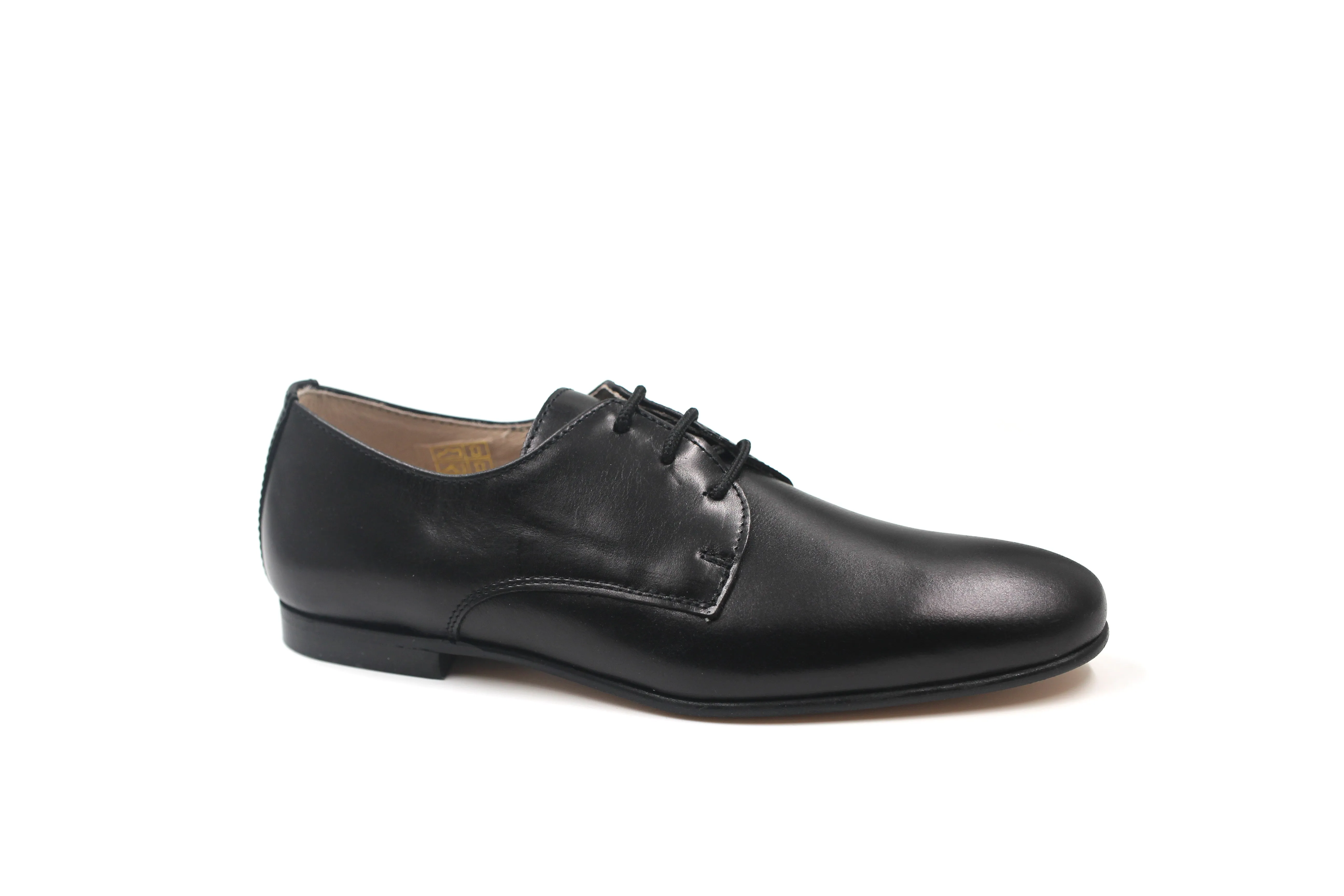 Gravitas Black Leather Lace-Up Shoe