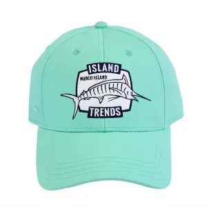 Island Trends Marco Island Marlin Ponytail Baseball Cap Hat - Seafoam