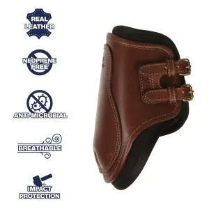 Leather Equitation Hind Boot with Impact Protective Removable Liners (Buckle Closures)