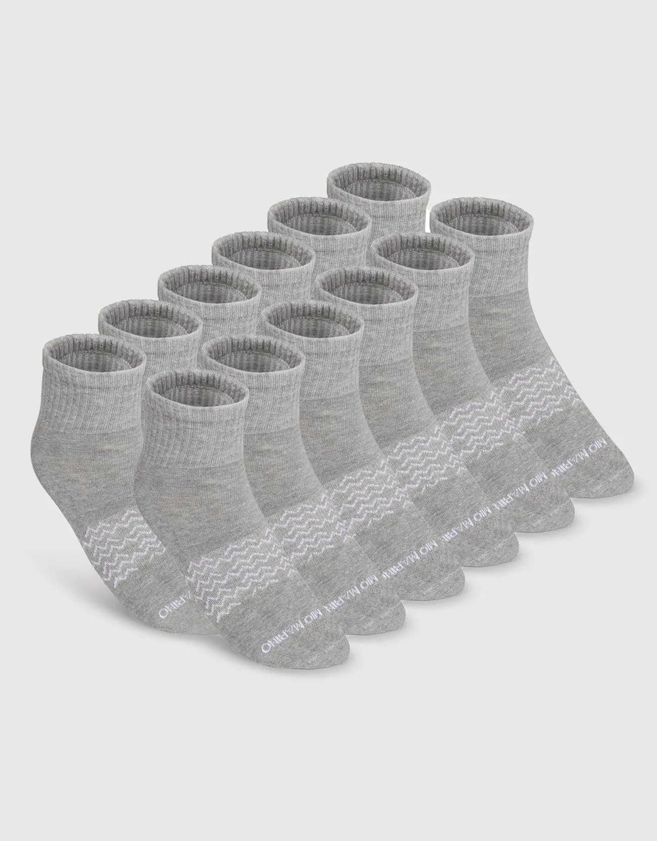 Men's Moisture Control Low Cut Ankle Socks 12 Pack