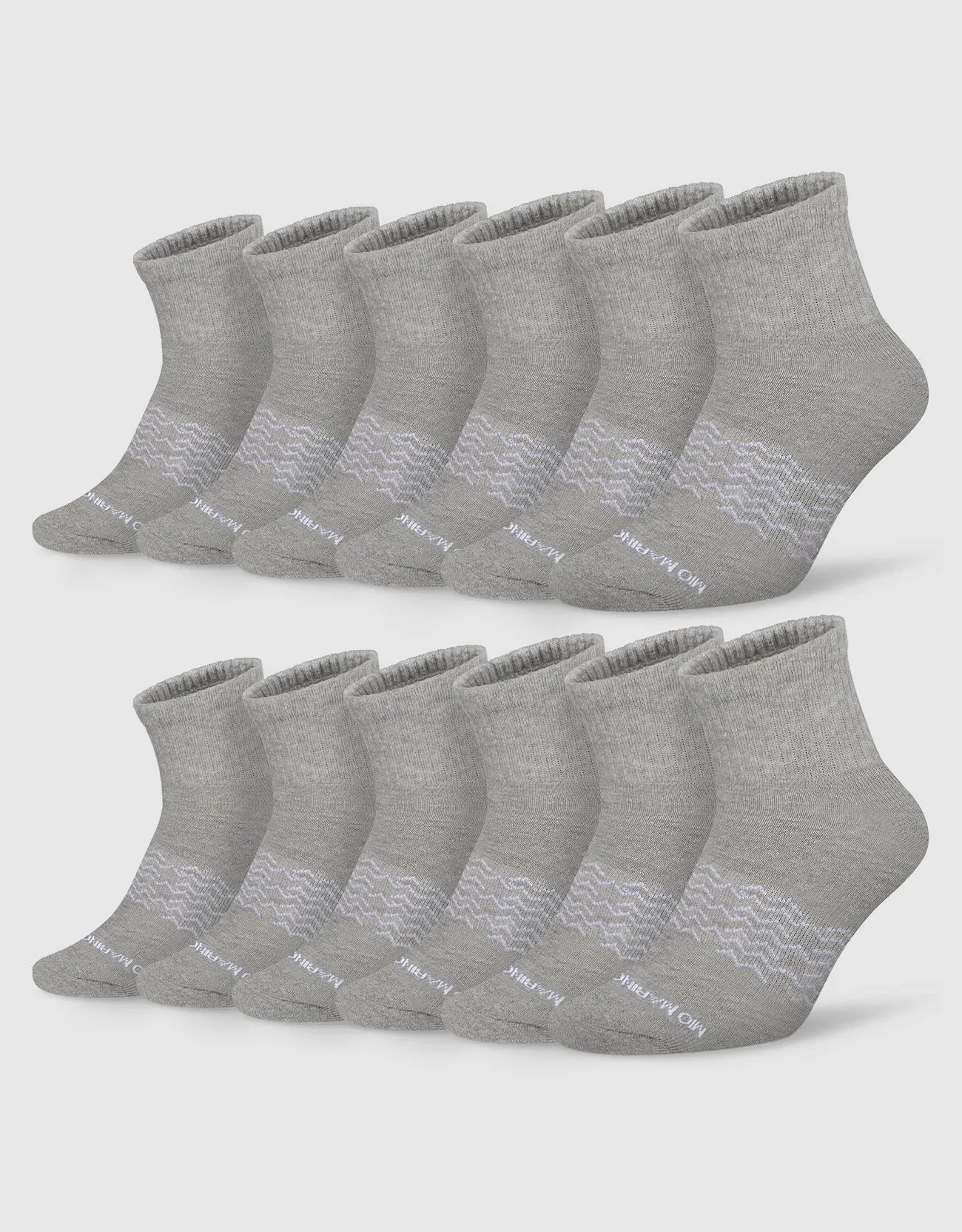 Men's Moisture Control Low Cut Ankle Socks 12 Pack