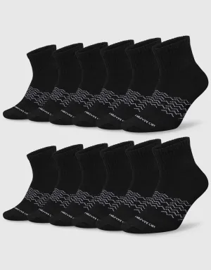 Men's Moisture Control Low Cut Ankle Socks 12 Pack