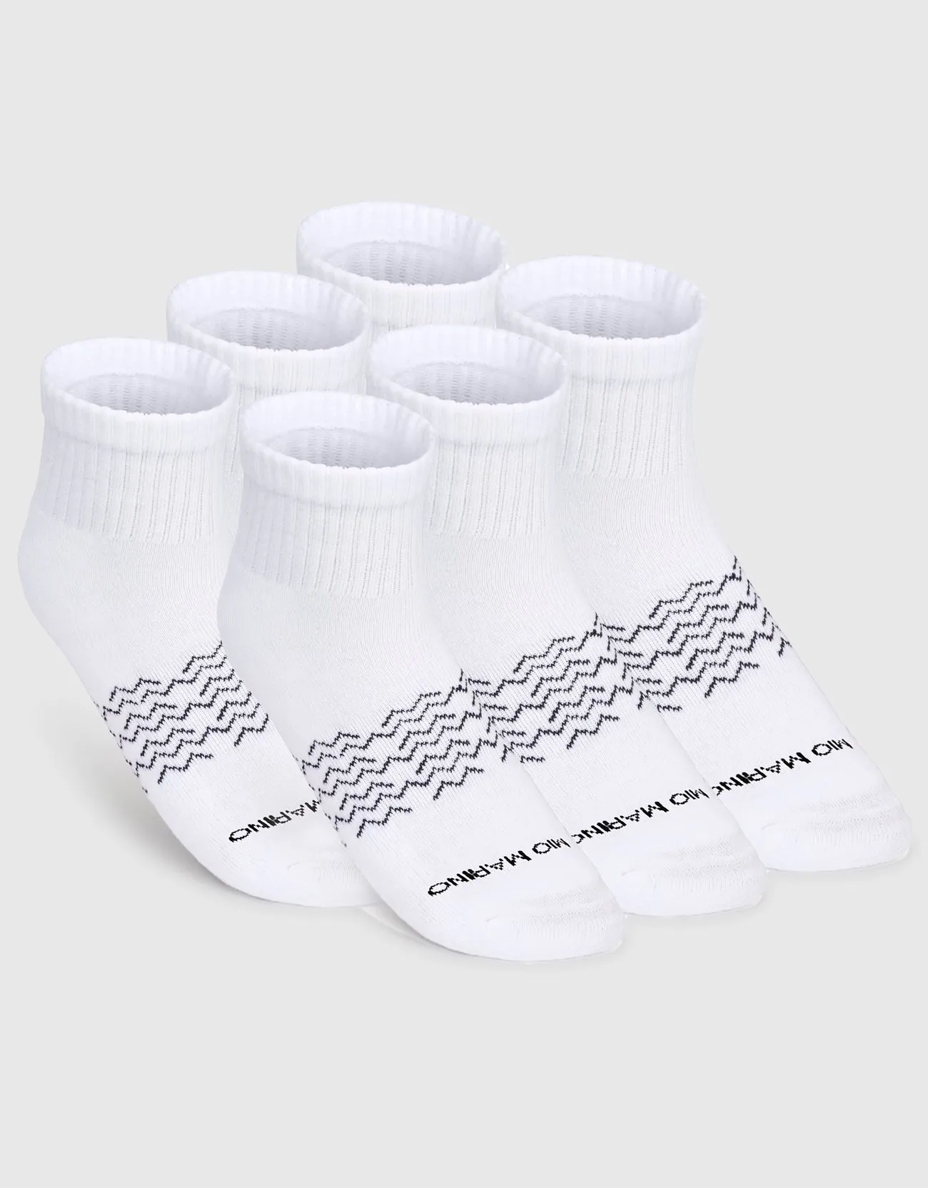 Men's Moisture Control Low Cut Ankle Socks 6 Pack