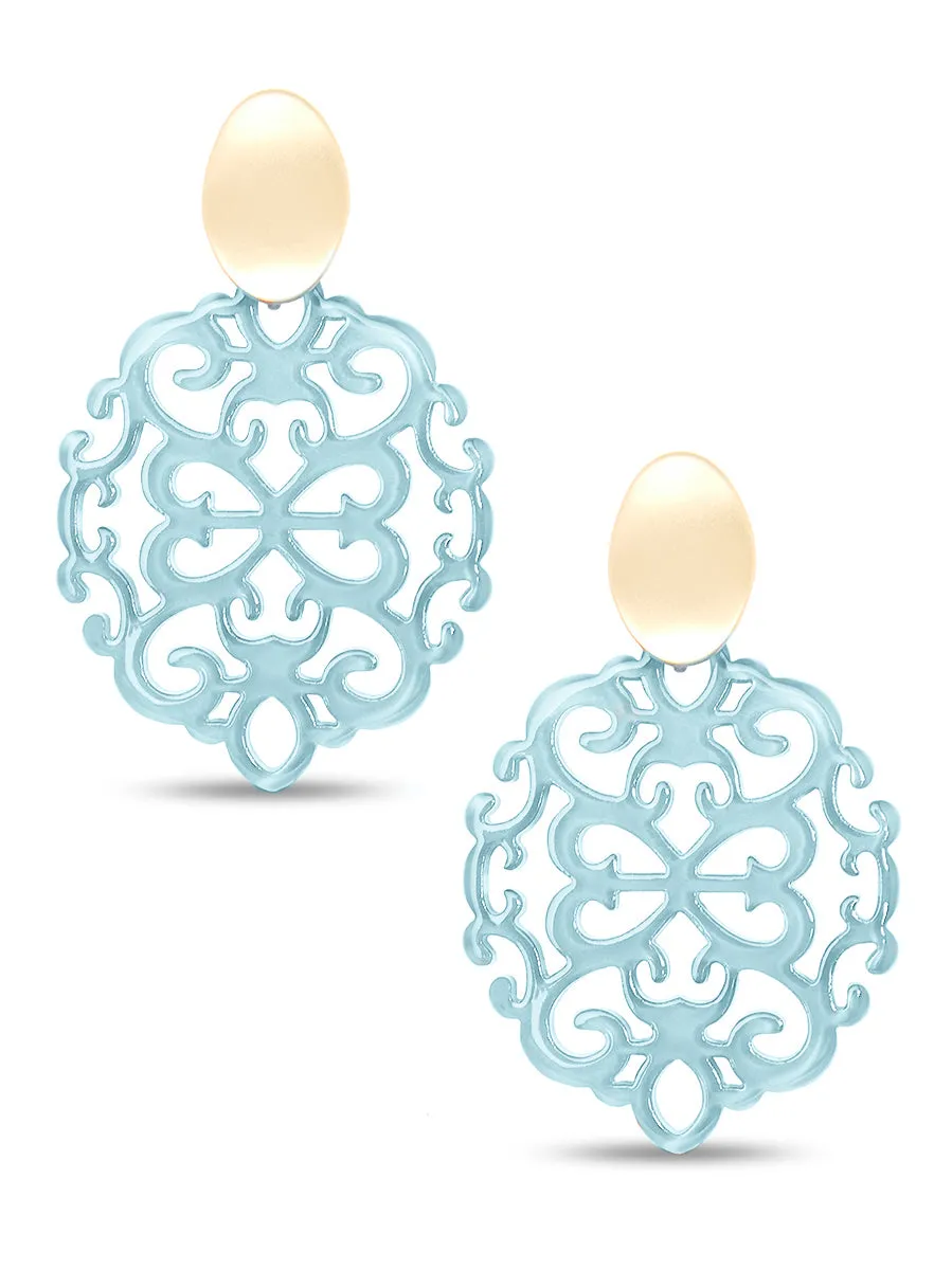 Mia Damask Drop Earring