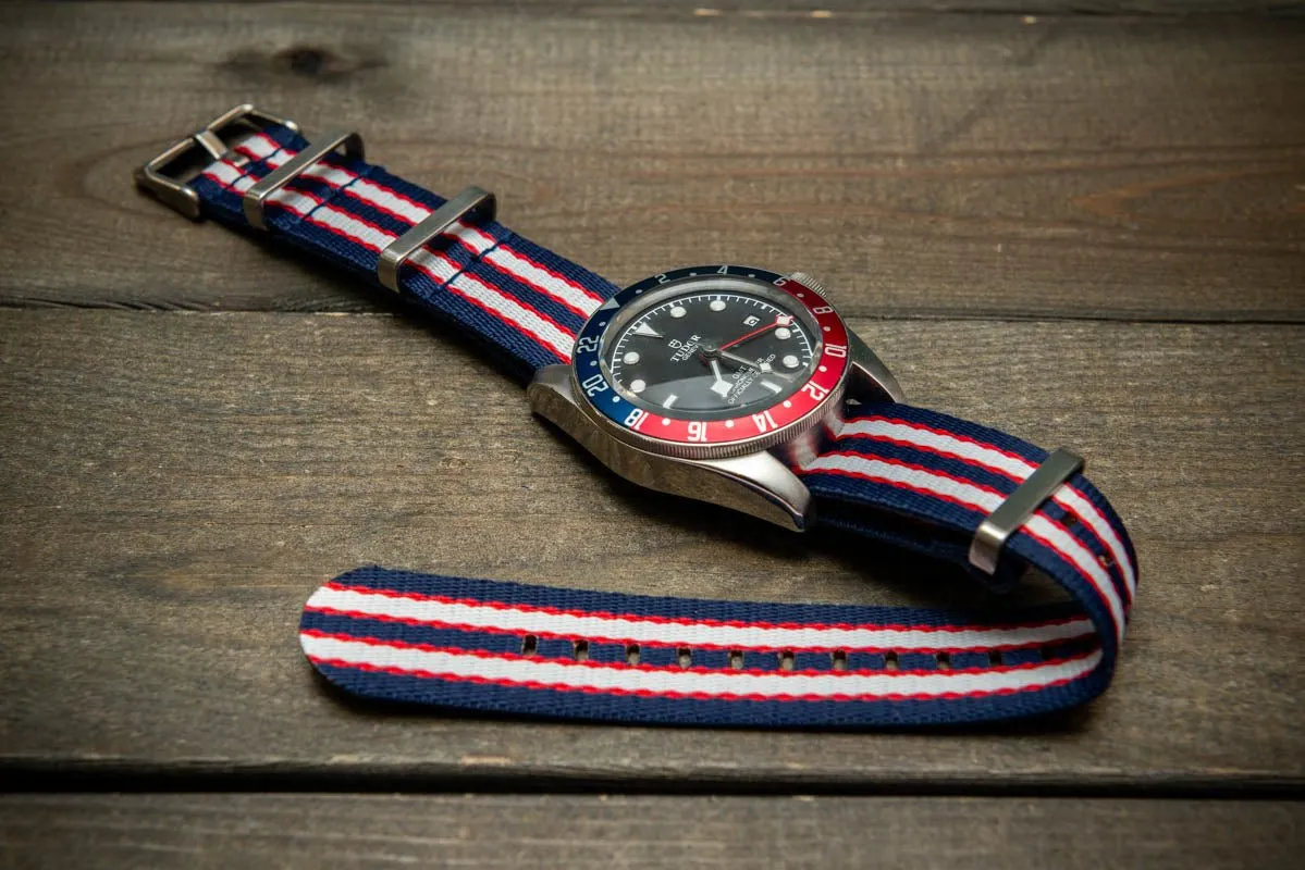 Military Nylon Watch Strap, Army Style Single Pass Watch Band by FinWatchStraps®,watch lugs 20 mm,22 mm.