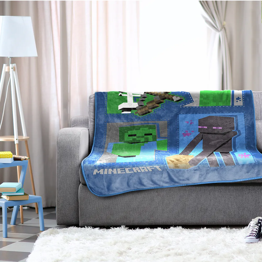 Minecraft Monster Hunters Icons Blanket