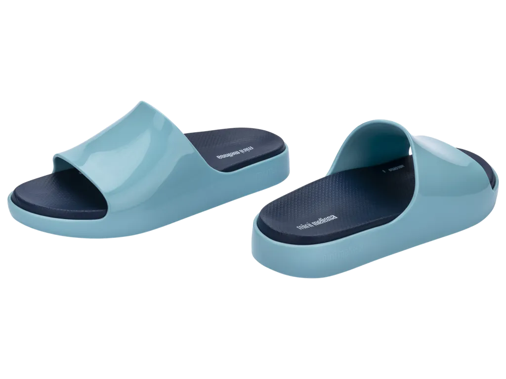 Mini Melissa Cloud Kids Blue Slides Slippers