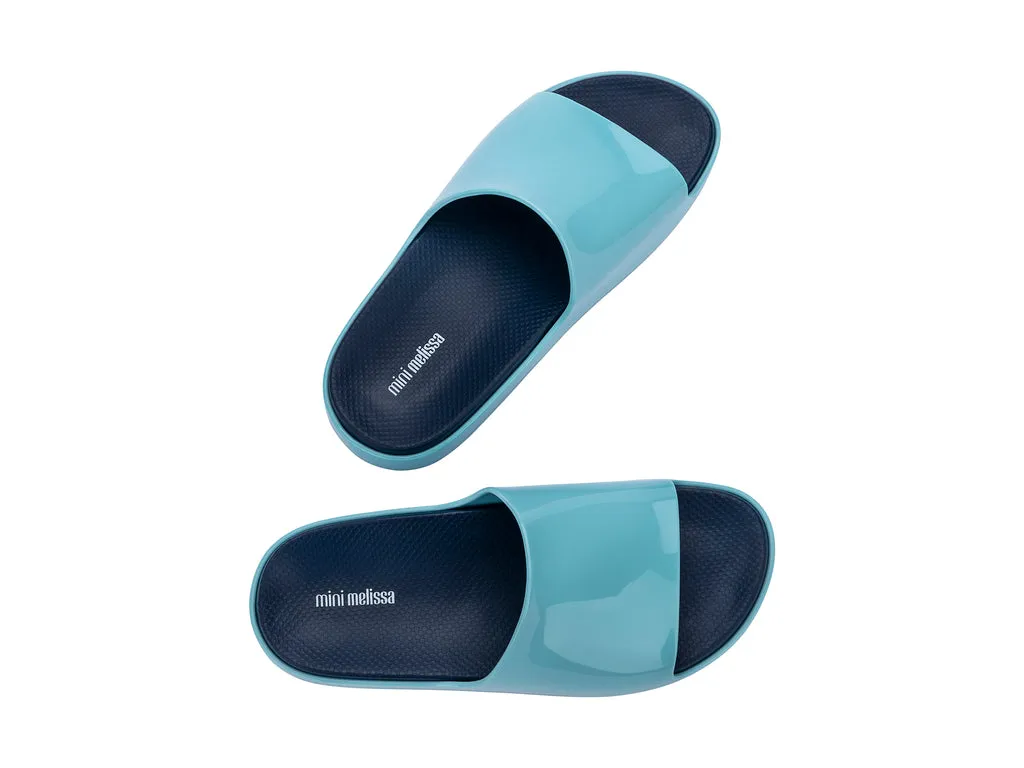 Mini Melissa Cloud Kids Blue Slides Slippers