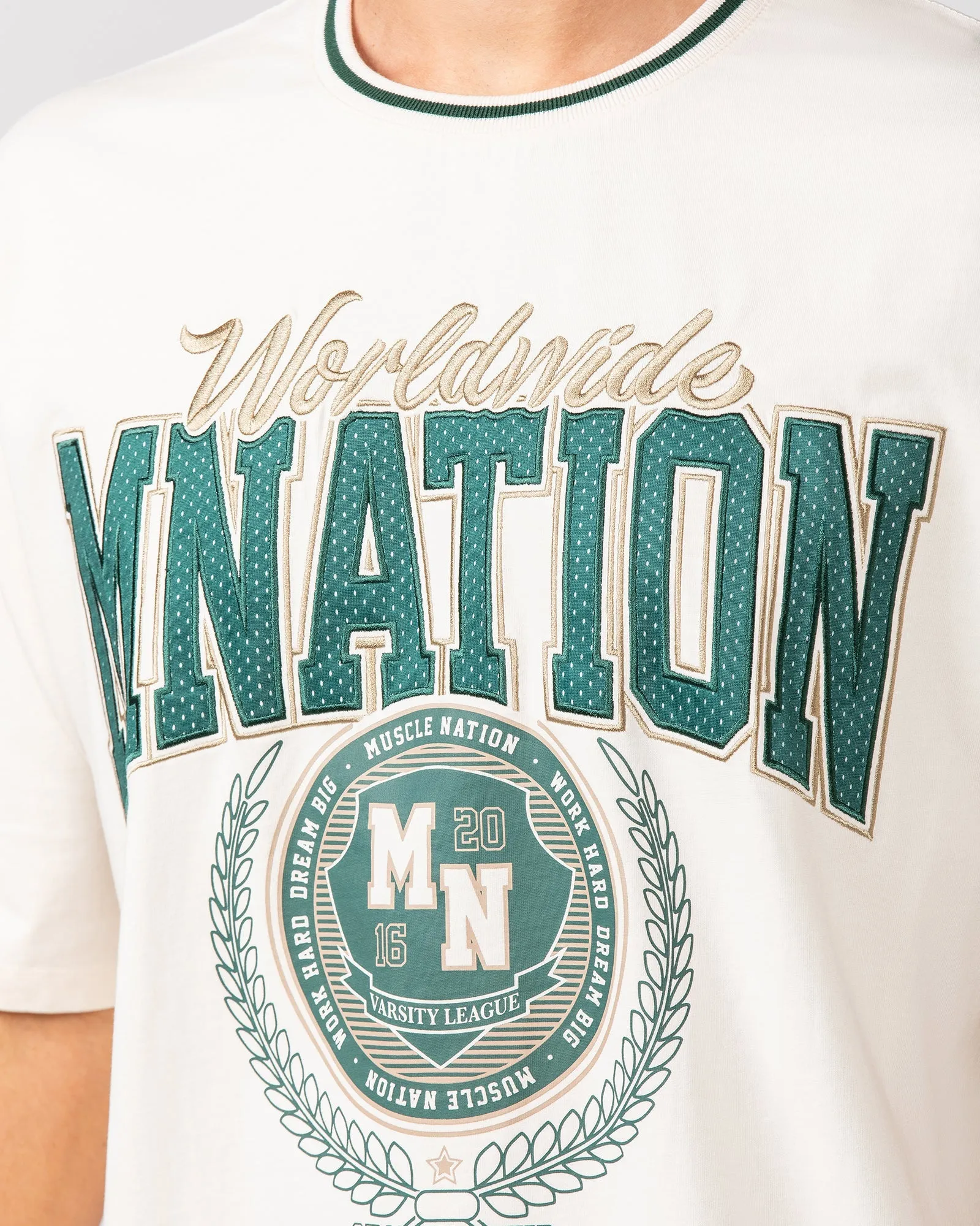 Muscle Nation | Free Play Oversized Tee - Travertine