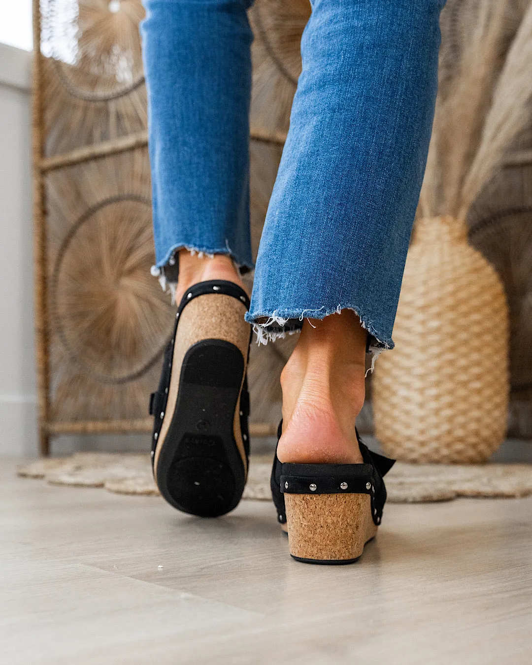 NEW! Corkys Just Precious Faux Suede Clogs - Black