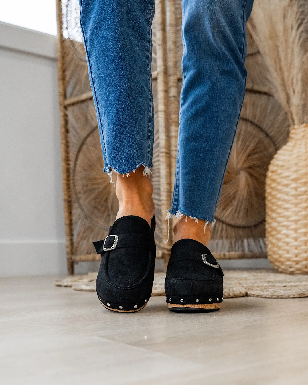 NEW! Corkys Just Precious Faux Suede Clogs - Black