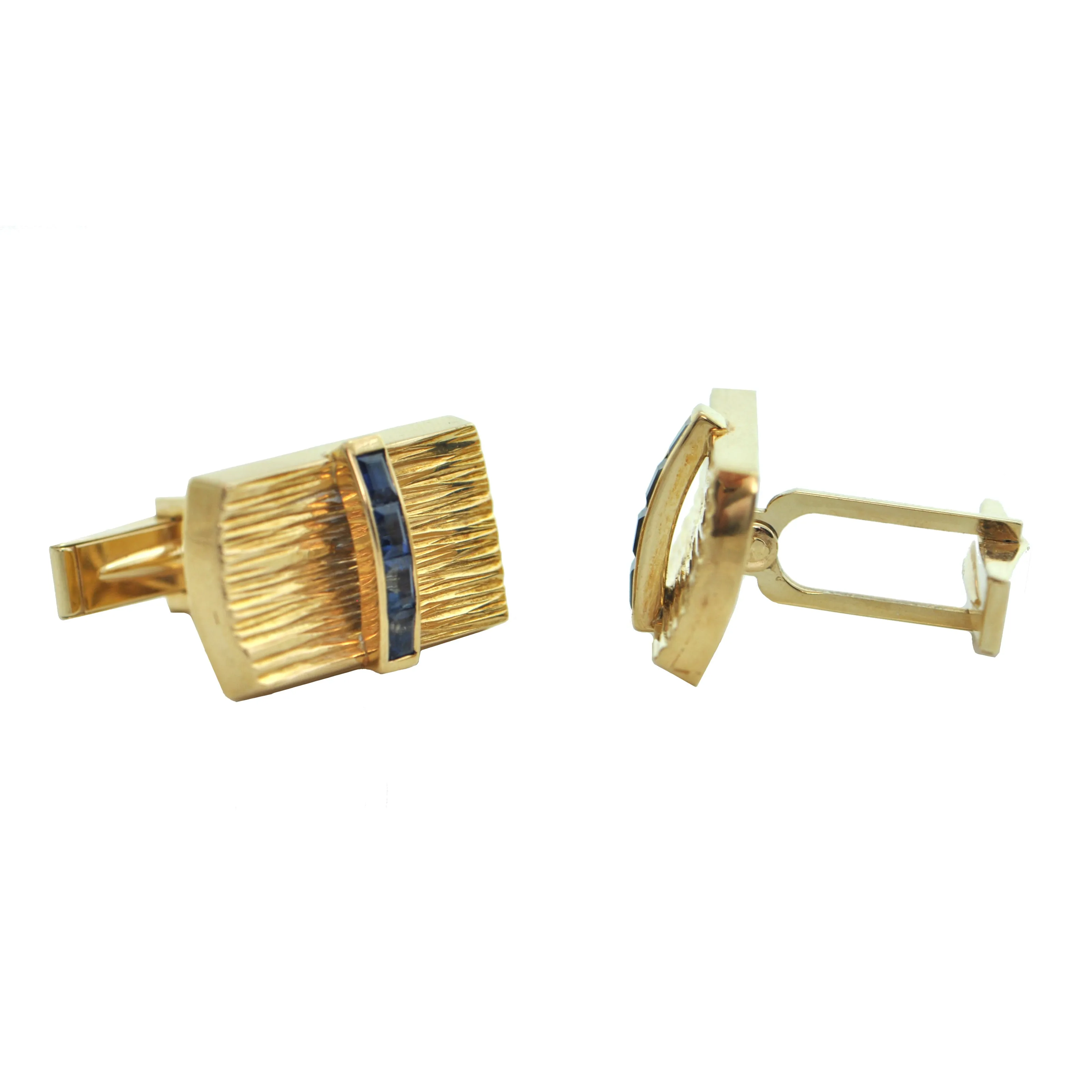 PAASH Sapphire 18k Yellow Gold Cufflinks