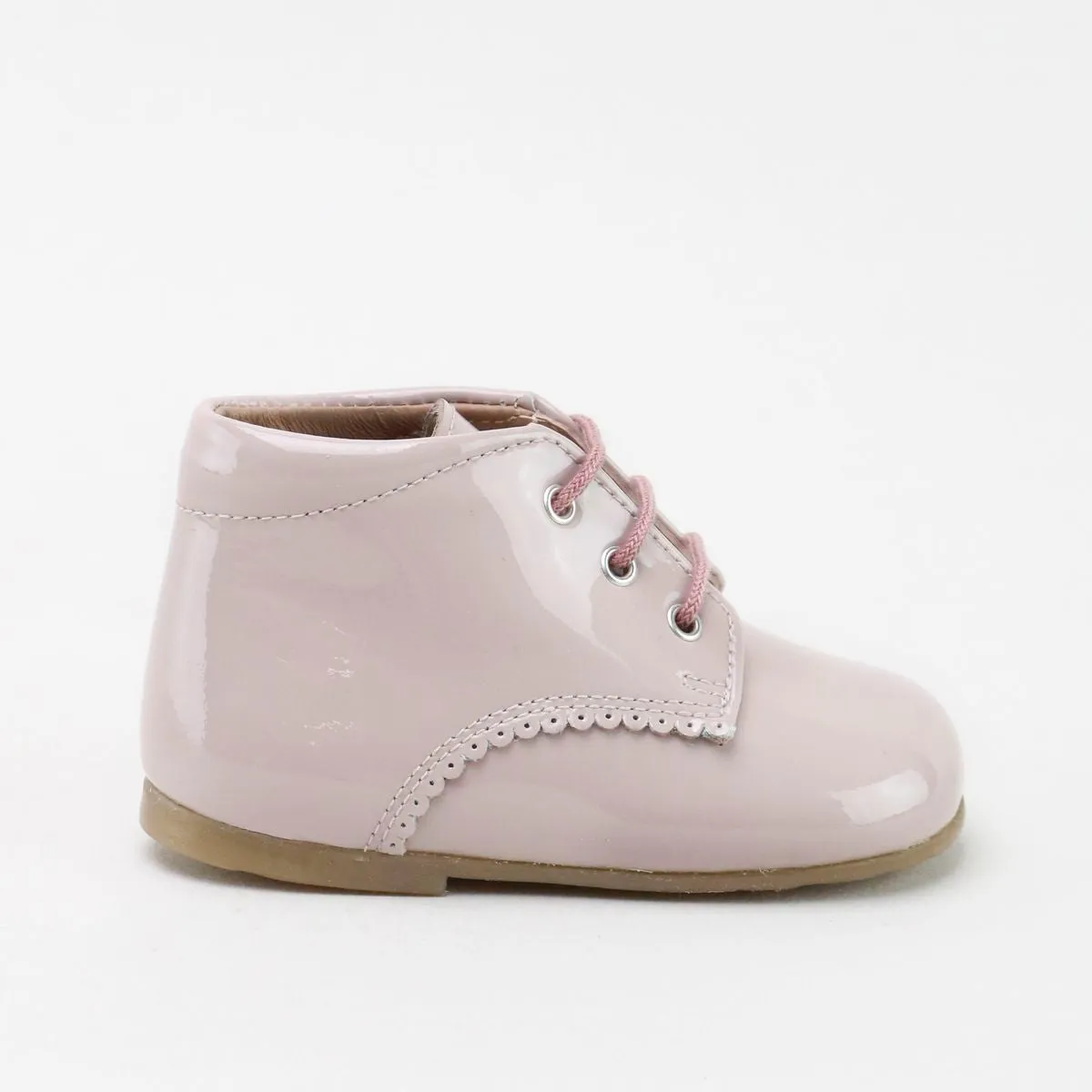 Papanatas Old Rose Patent Baby Bootie