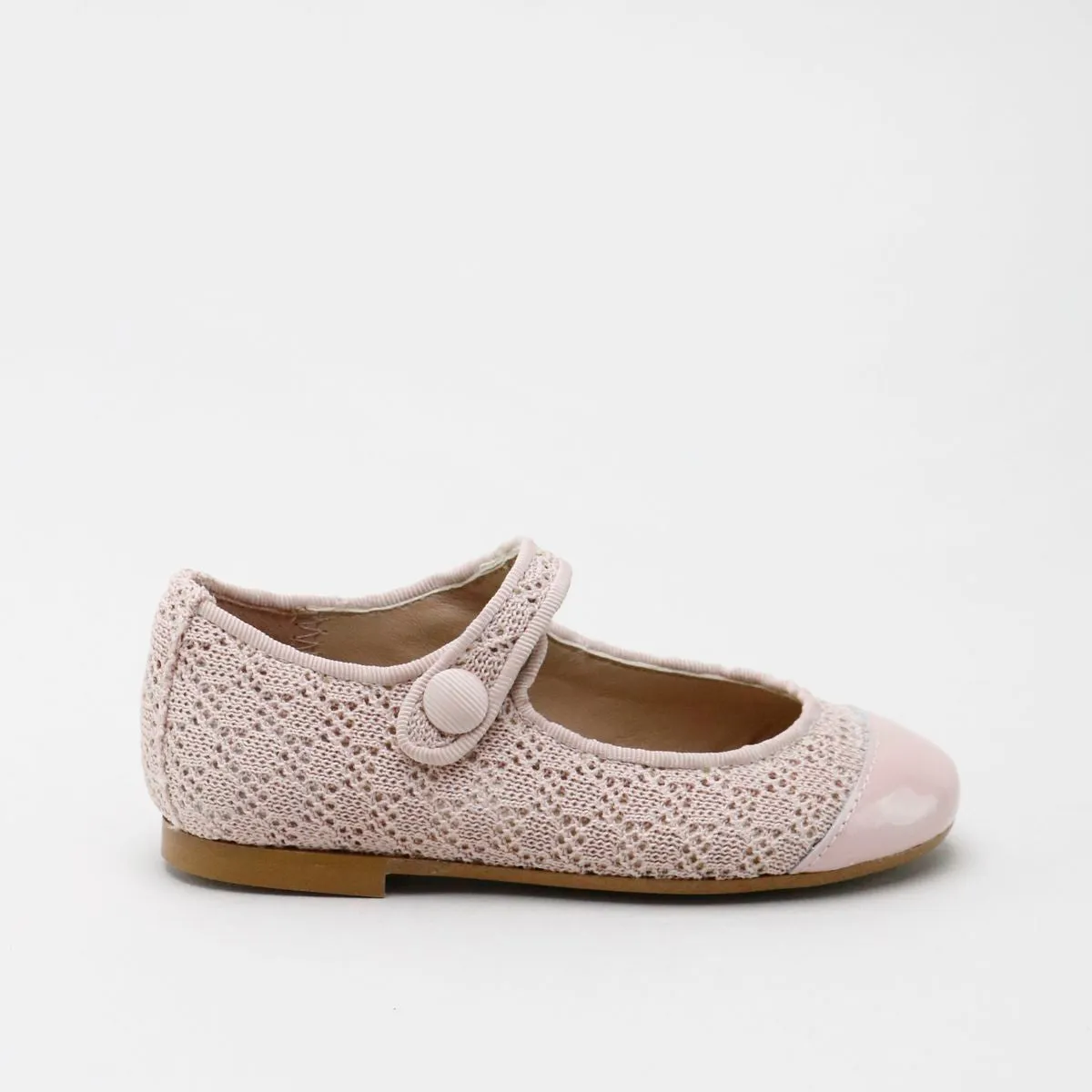 Papanatas Pink Cap Toe Crochet Mary Jane