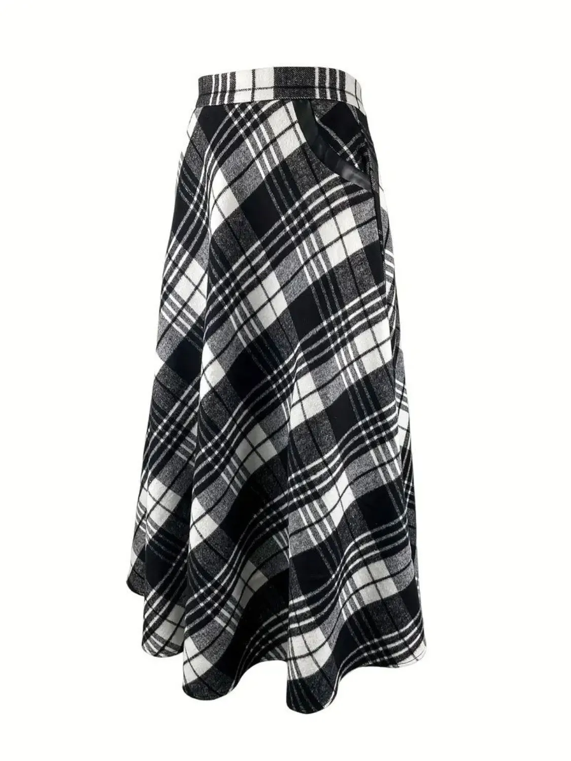 Plaid Midi Skirt