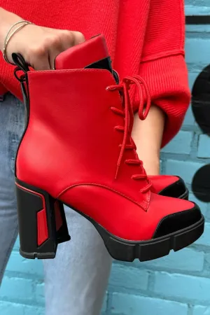 Platform Lace up Combat Booties