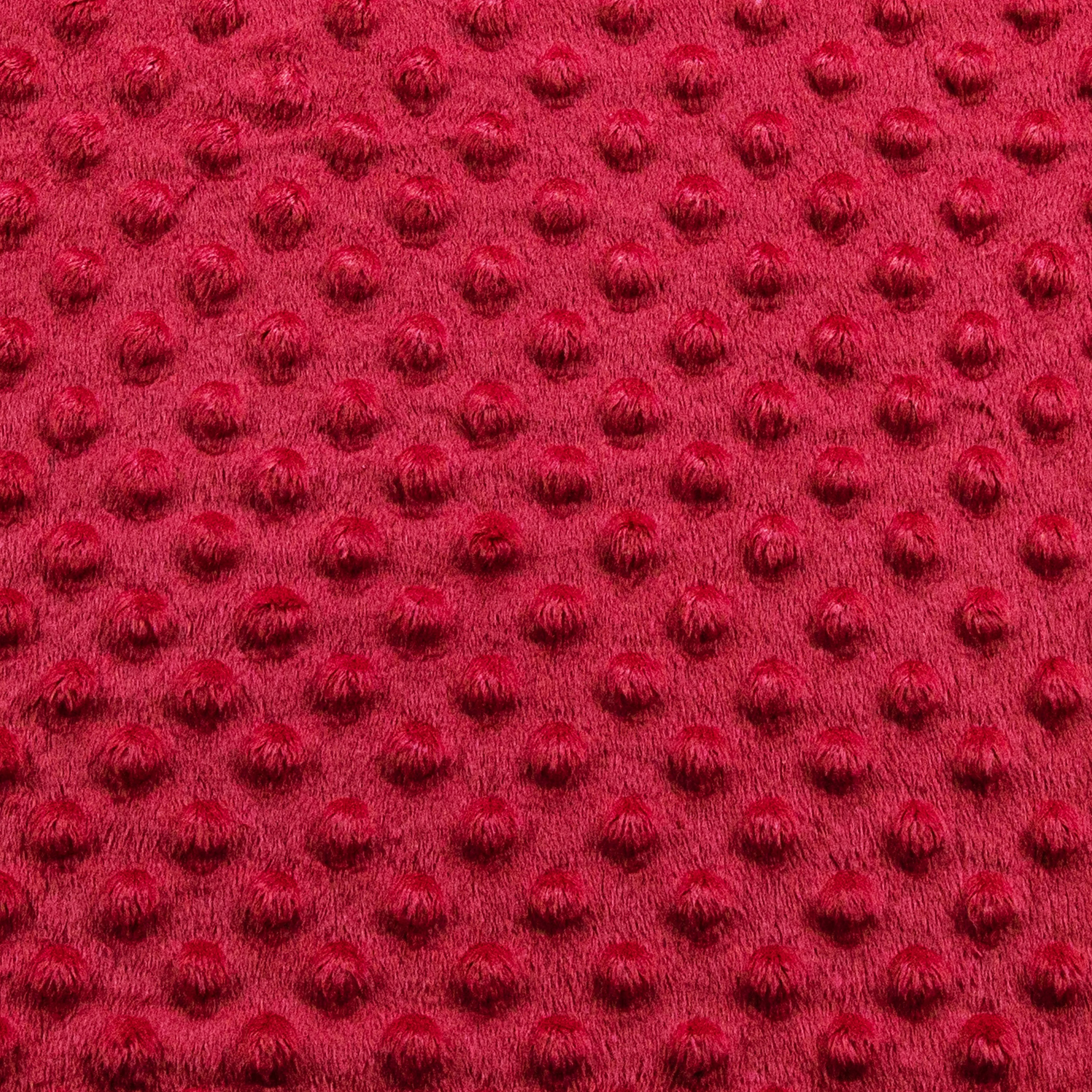 Red Minky Fabric by the Yard | Oeko-TEX Certified Plush | 60" Wide for Baby Blankets & More