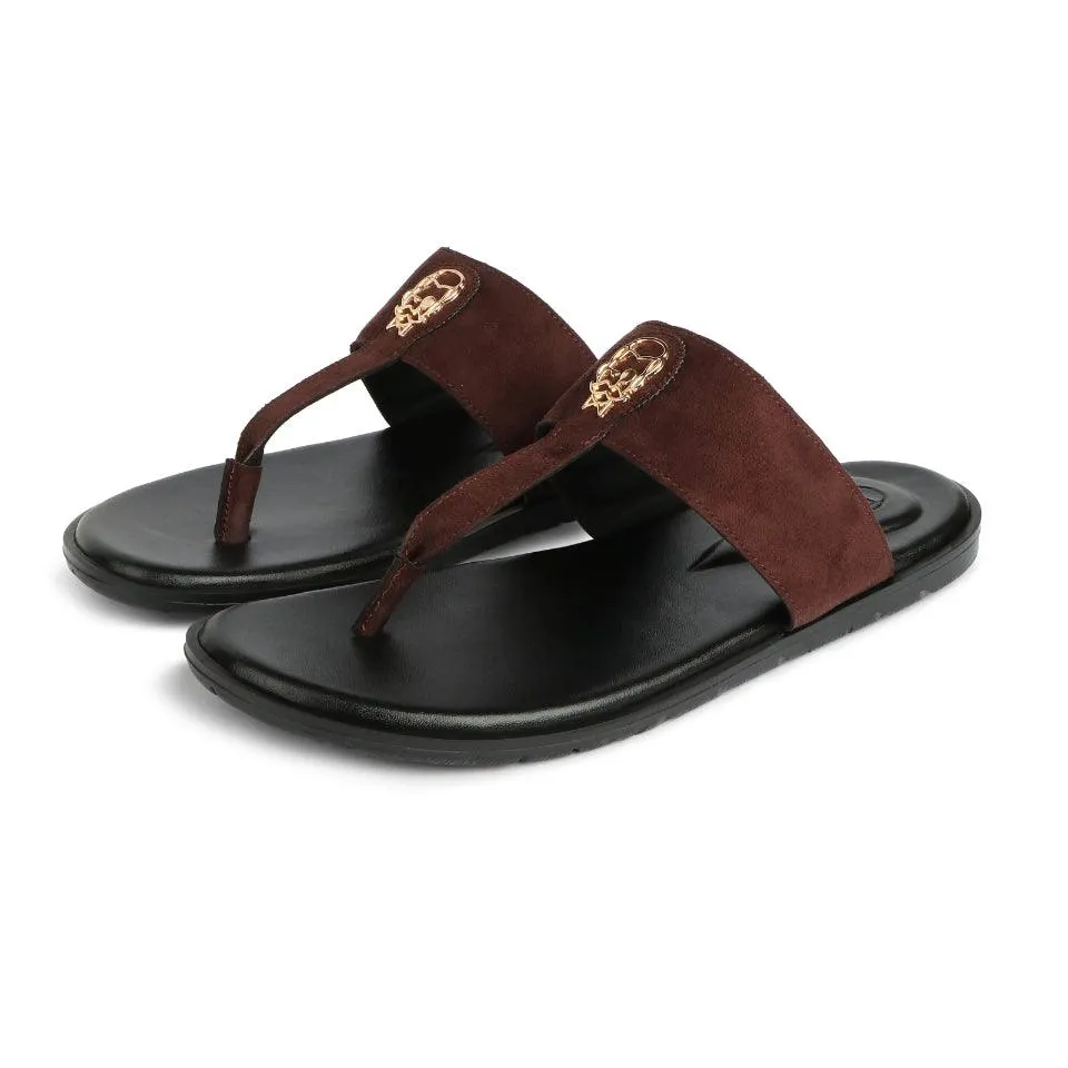 Soho - Brown Suede Signature Slippers