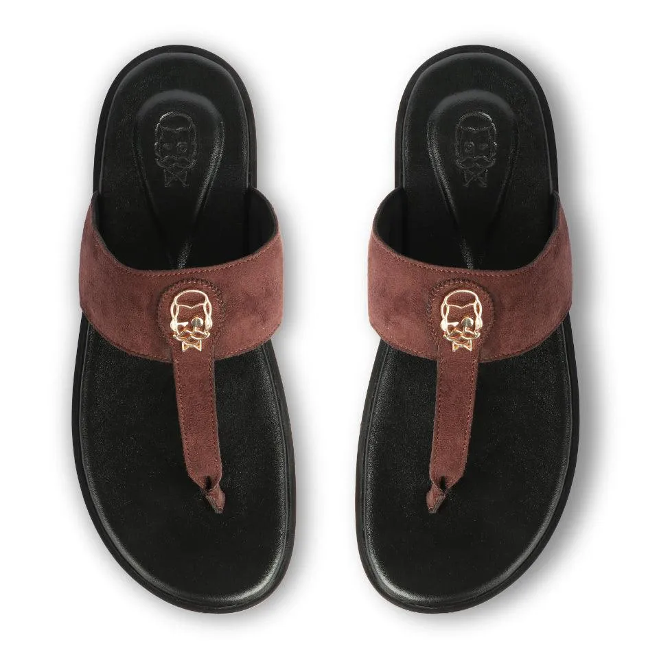 Soho - Brown Suede Signature Slippers