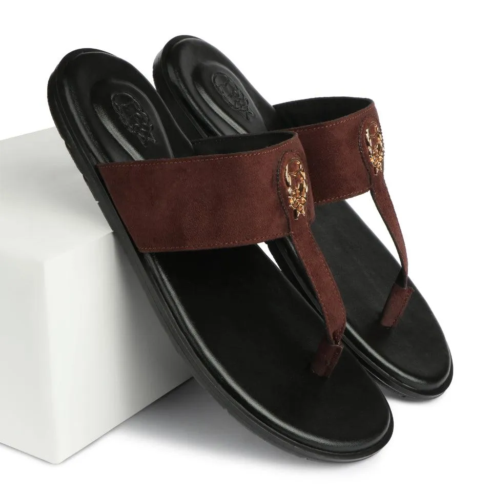 Soho - Brown Suede Signature Slippers