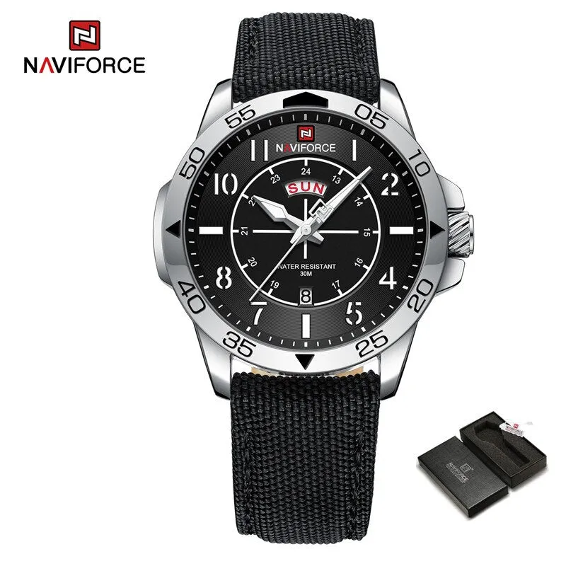 Top Brand NAVIFORCE Fashion Nylon Strap Waterproof Quartz Men's Sport Watches NF9204N Luxury 2023