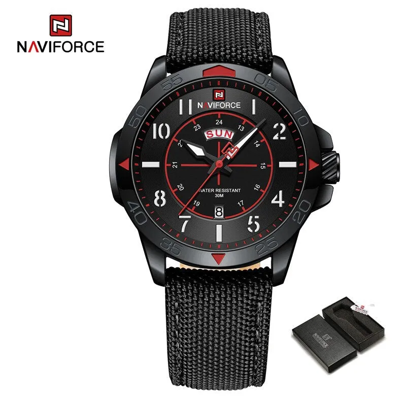 Top Brand NAVIFORCE Fashion Nylon Strap Waterproof Quartz Men's Sport Watches NF9204N Luxury 2023