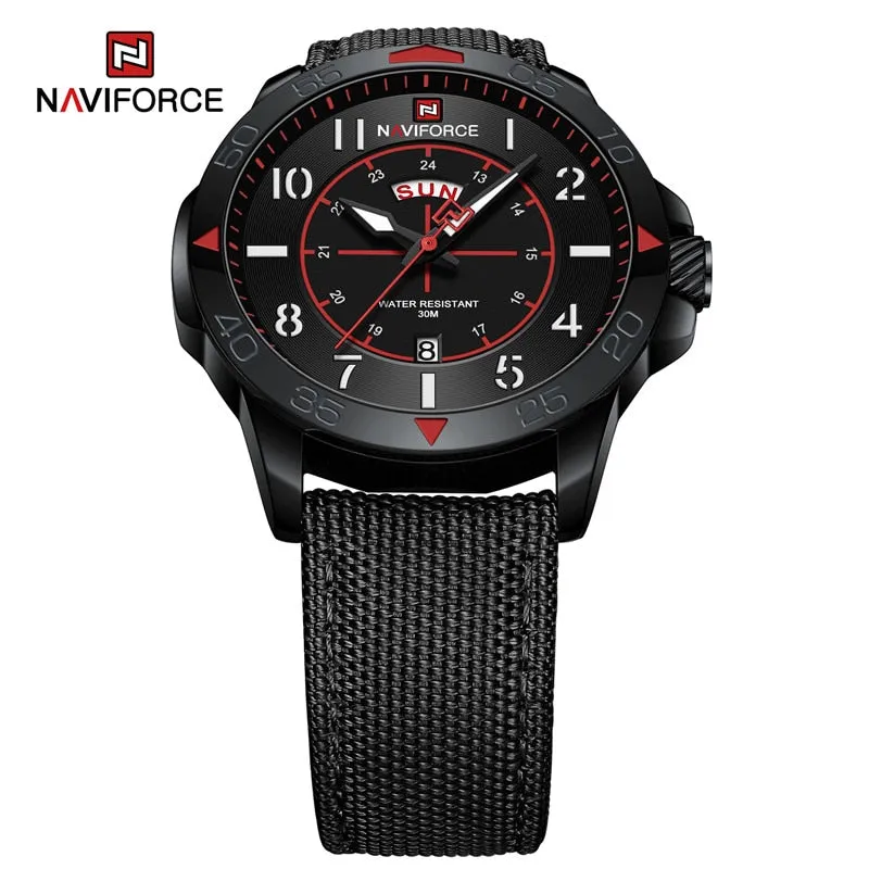 Top Brand NAVIFORCE Fashion Nylon Strap Waterproof Quartz Men's Sport Watches NF9204N Luxury 2023