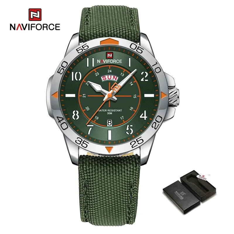 Top Brand NAVIFORCE Fashion Nylon Strap Waterproof Quartz Men's Sport Watches NF9204N Luxury 2023