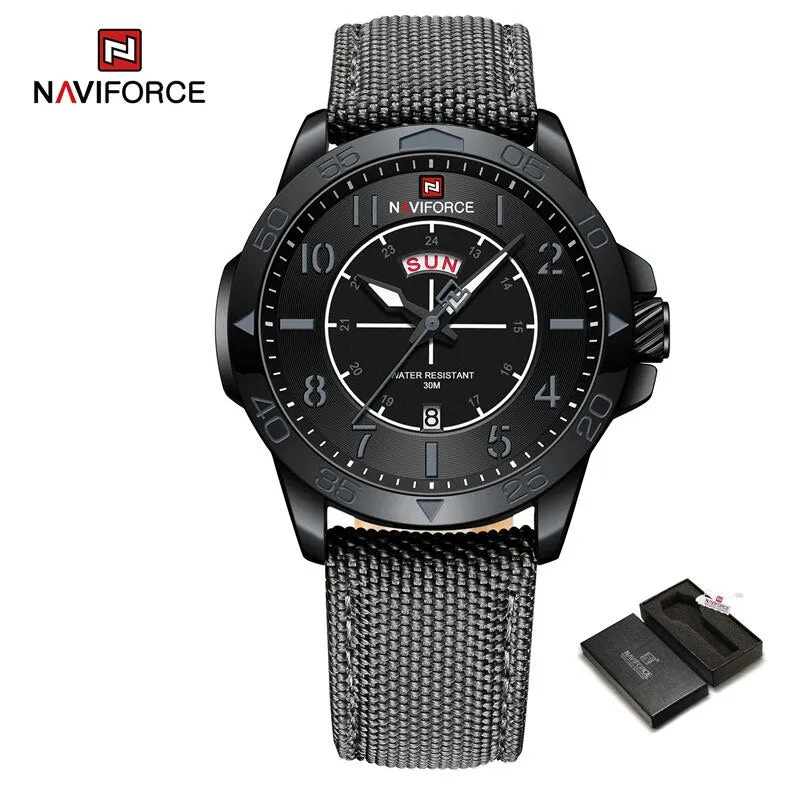 Top Brand NAVIFORCE Fashion Nylon Strap Waterproof Quartz Men's Sport Watches NF9204N Luxury 2023