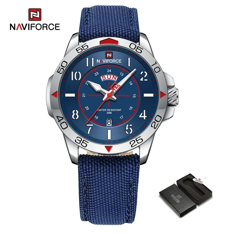 Top Brand NAVIFORCE Fashion Nylon Strap Waterproof Quartz Men's Sport Watches NF9204N Luxury 2023