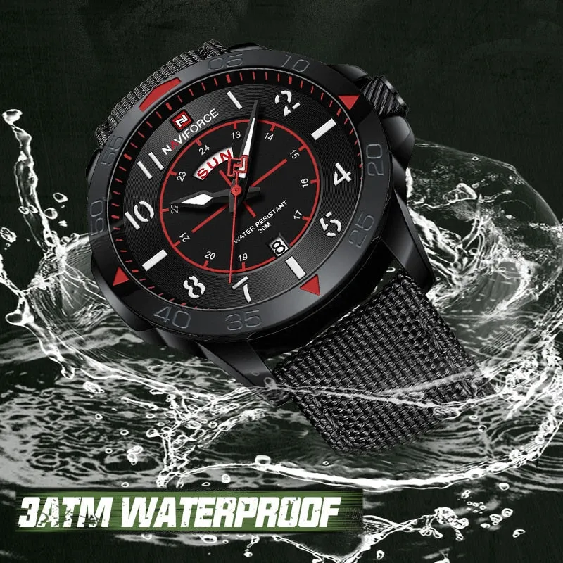 Top Brand NAVIFORCE Fashion Nylon Strap Waterproof Quartz Men's Sport Watches NF9204N Luxury 2023