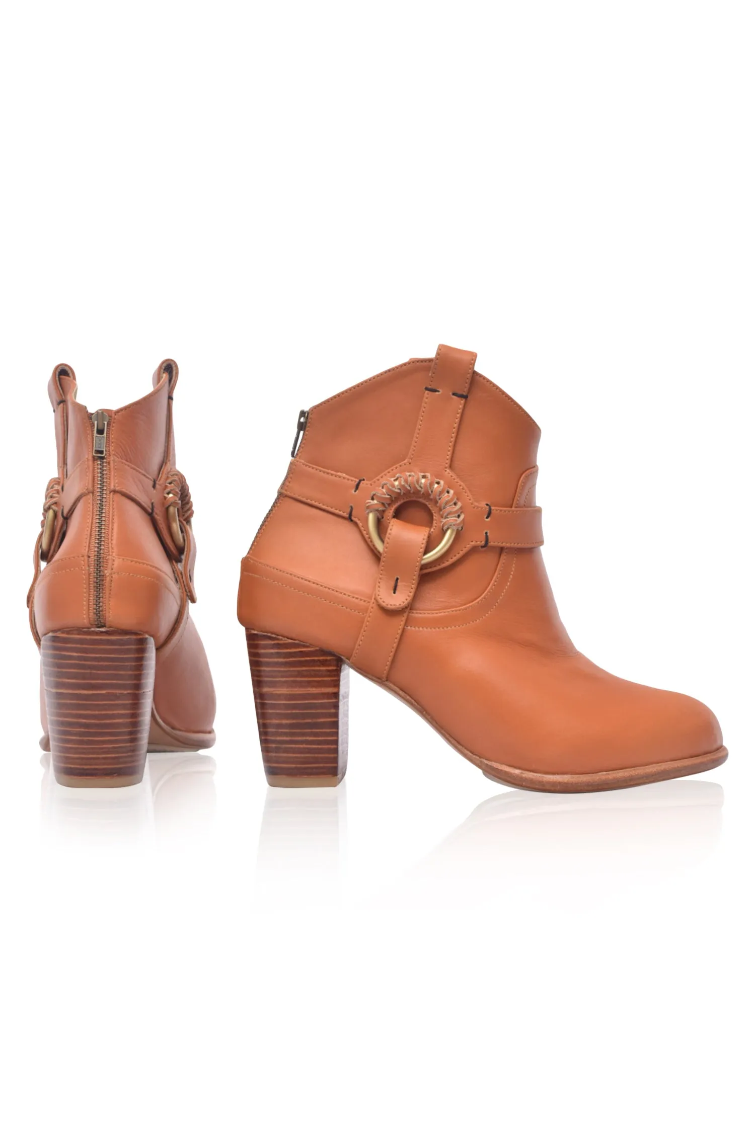 Totem Ankle Leather Booties