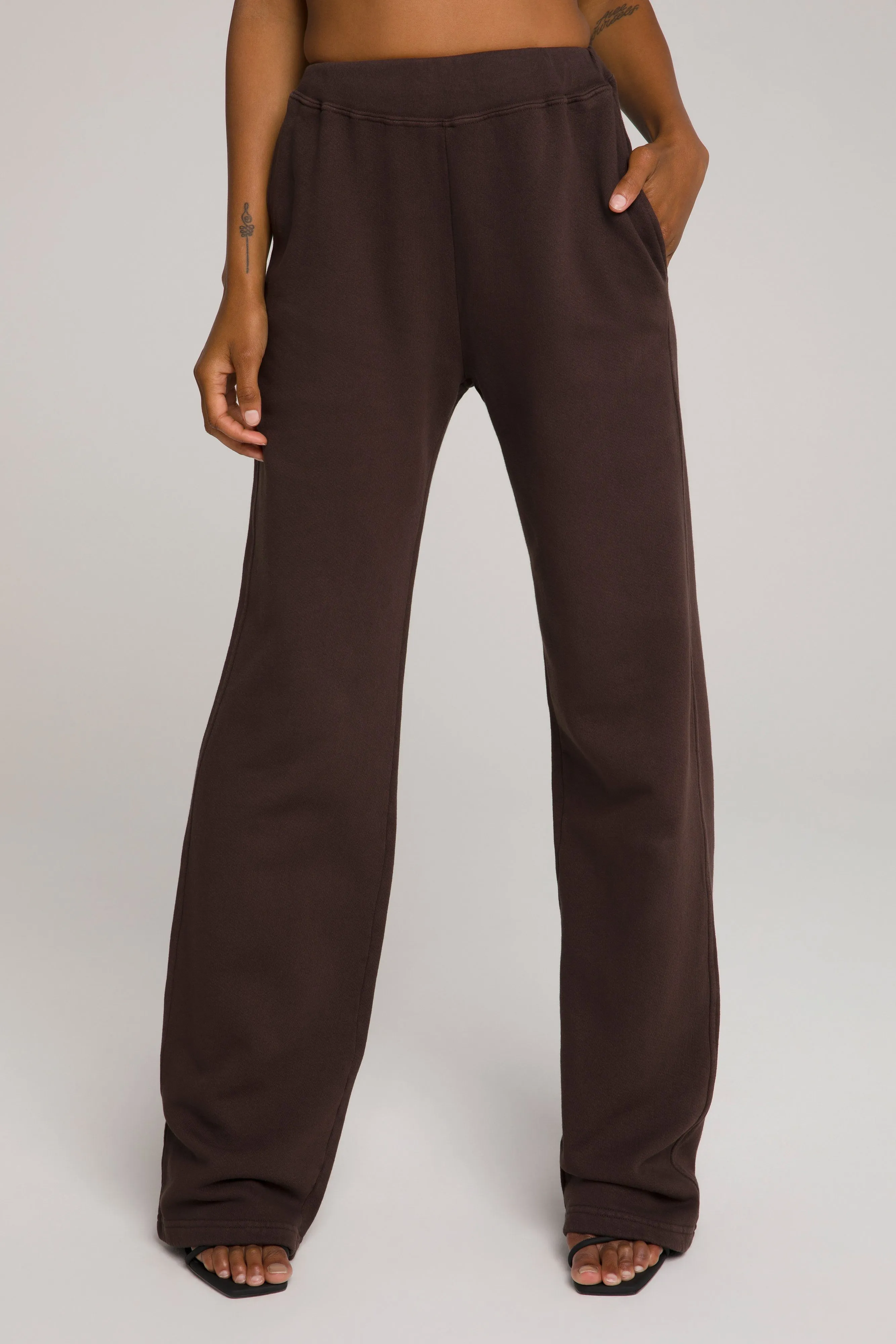 WIDE LEG SWEATPANTS | COFFEE001