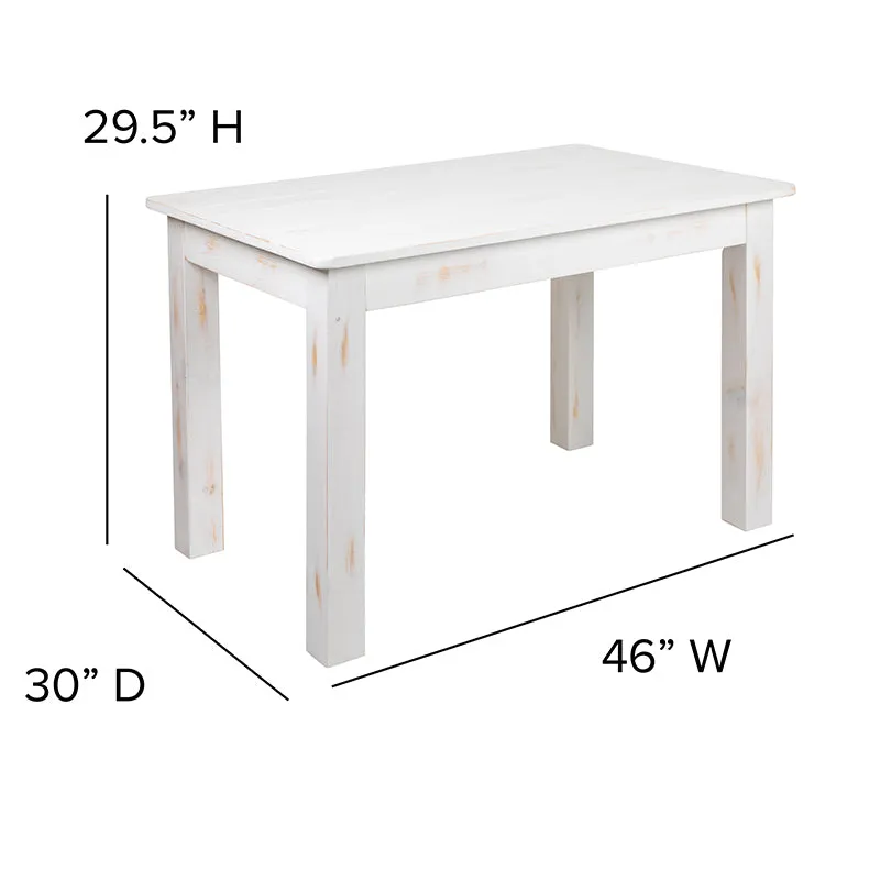 Worn White Heirloom Farm Table 2 Sizes