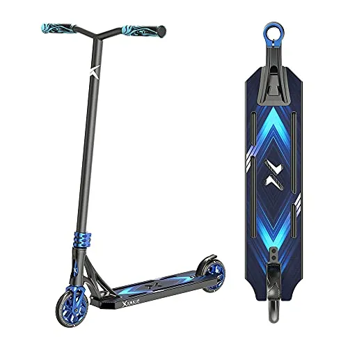 XSKIP Pro Scooter Trick Scooters for Teens, Kids and Adults, with 120mm Aluminum Core Wheels, Total Height 36" Sky